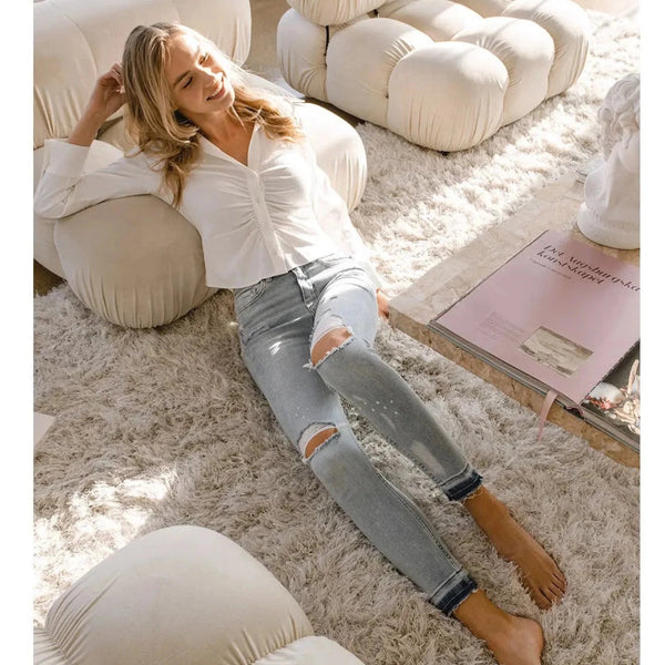 Mid-rise crop skinny- F4245