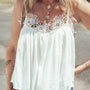 Lace Trim Ruffle Spring Tank