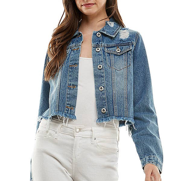Distressed Denim Jacket