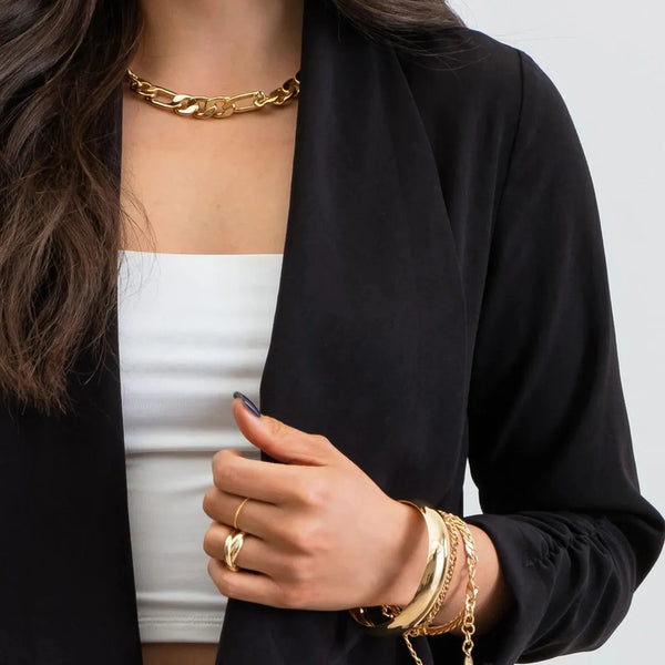 Ruched Sleeve Blazer