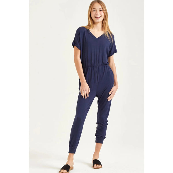 Kids Solid Sleeve Jumpsuit