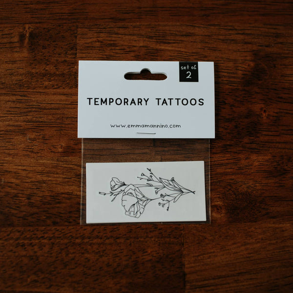 California Poppy Temporary Tattoos