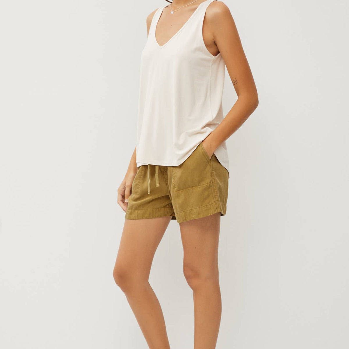 Bamboo Basic V Neck Tank