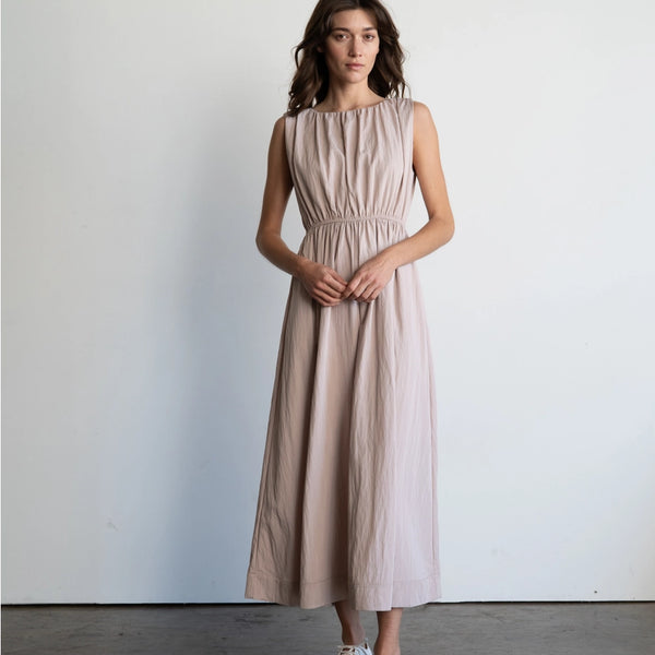 Crew Neck Sleeveless Maxi