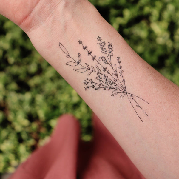 Saint & Company - Handpicked Florals Temporary Tattoo