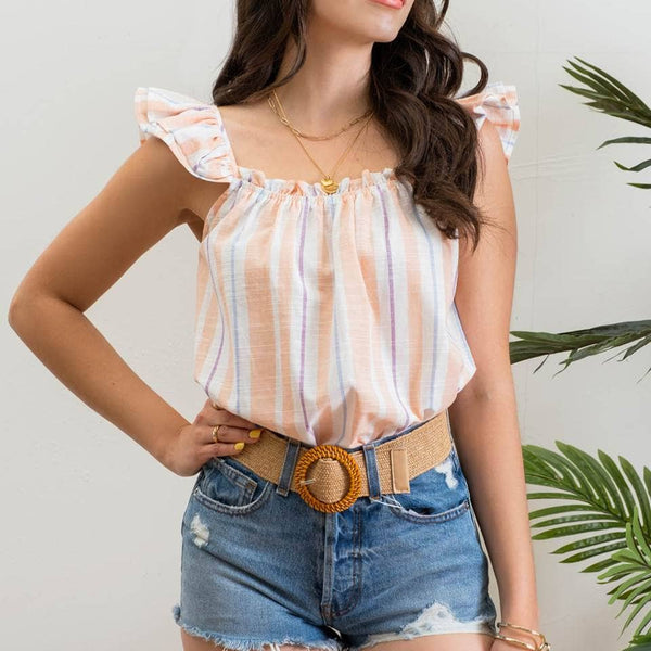Vertically Striped Top