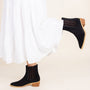 Leonor Suede Ankle Boot in Black