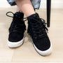 Nick Fringe Sneaker Wedge in Black