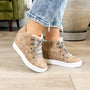 Tiburon Sneaker Wedge in Cream