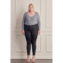 Plus Mid Rise Coated Super Skinny Jeans- Black - SLATE Boutique & Gifts