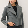 Cropped Moto Style Jacket