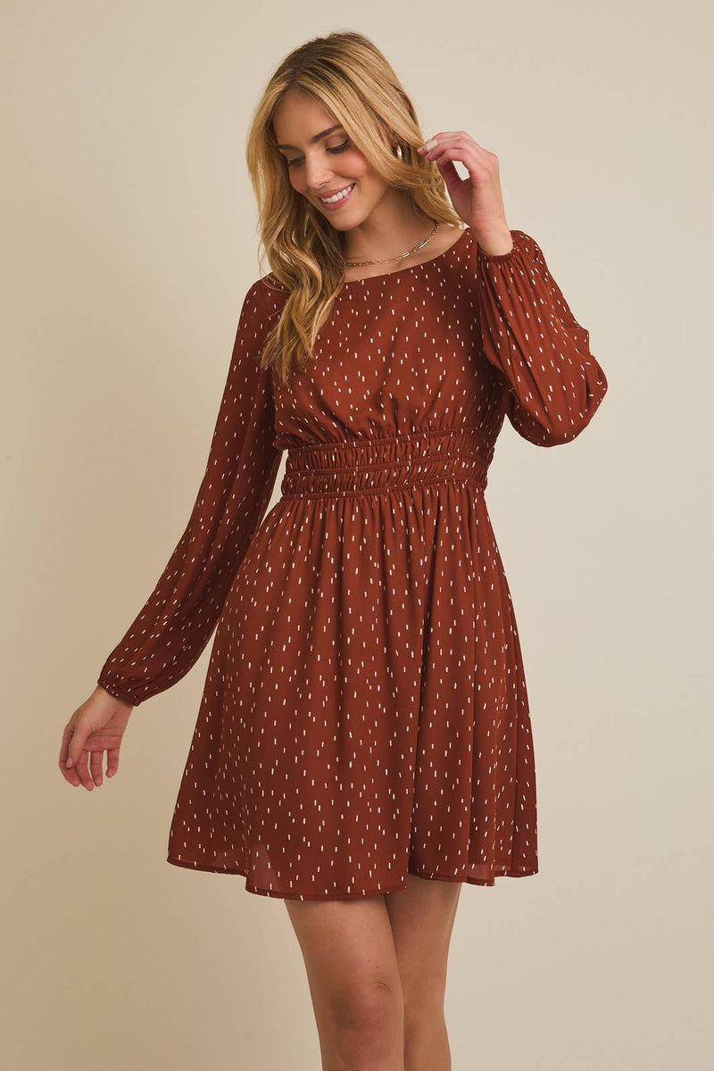 Sammy Round Neck Long Sleeve Dress
