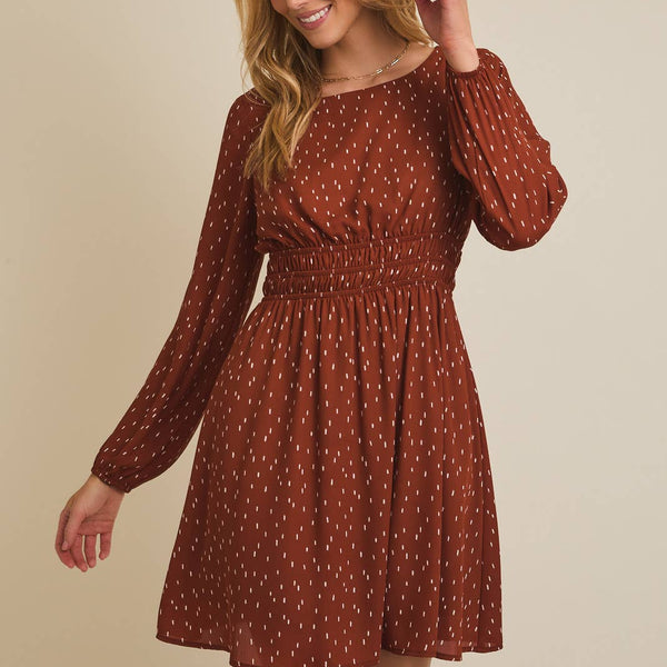 Sammy Round Neck Long Sleeve Dress
