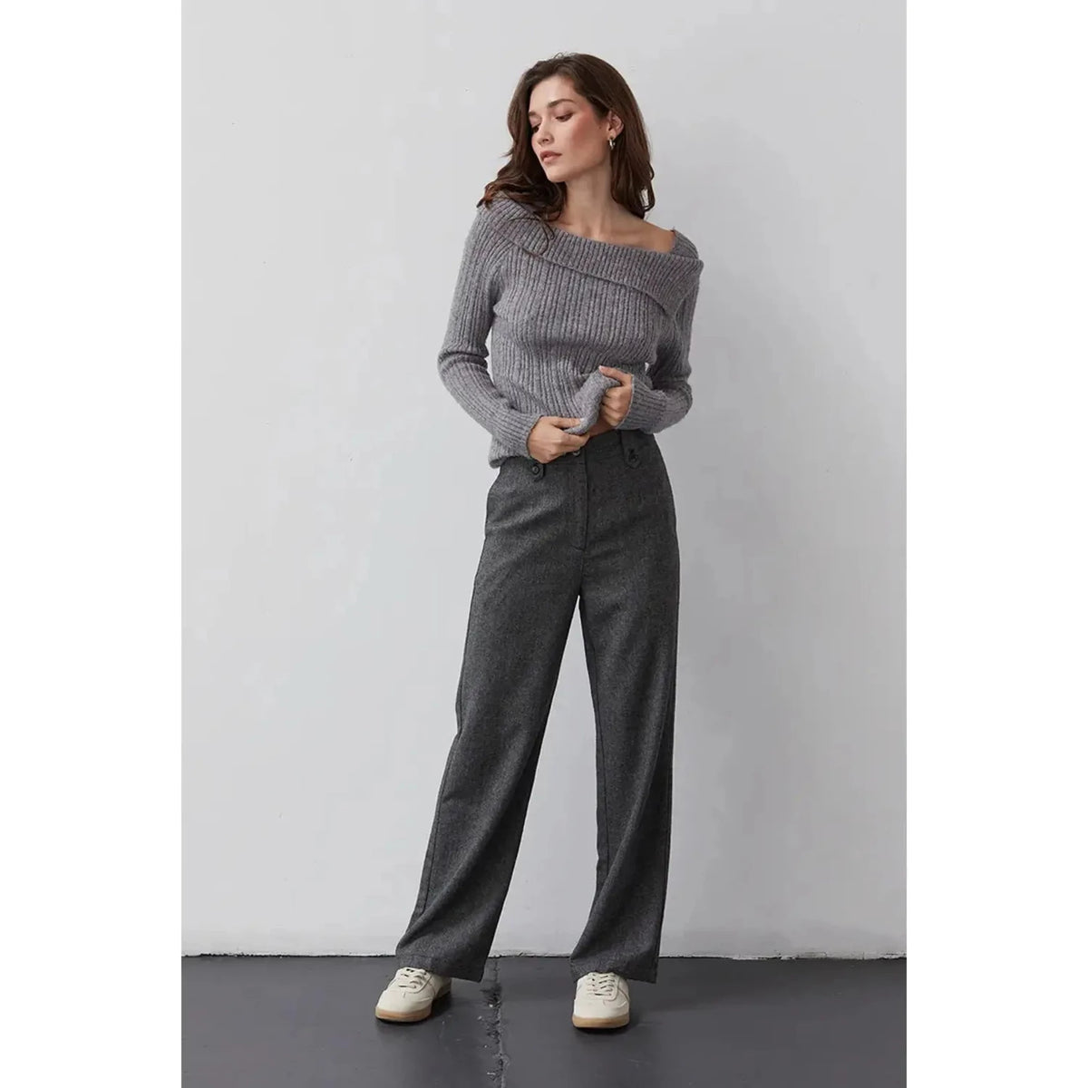 Clara Barleycorn Wool-blend Trouser