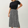Floral Print Midi Skirt- Curvy