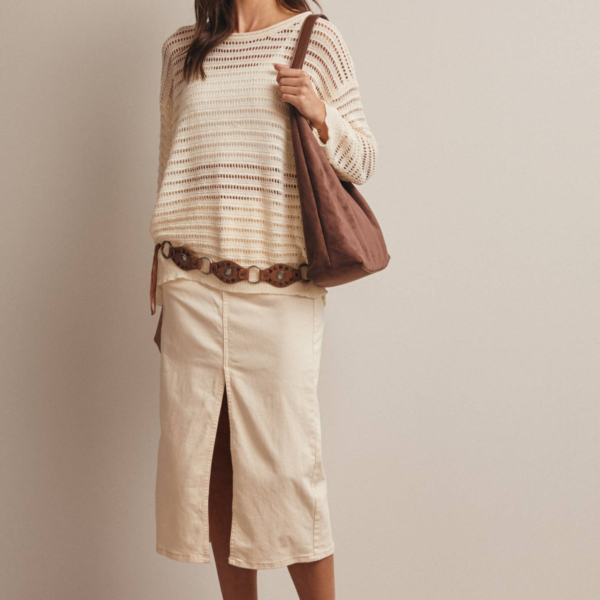 Callie Knit Stripe Sweater Top