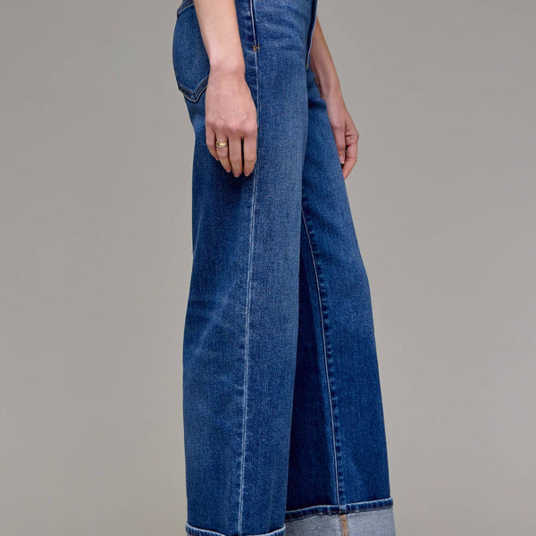 Hidden Jeans Dark Wash Cuffed Stretch Dad Jean