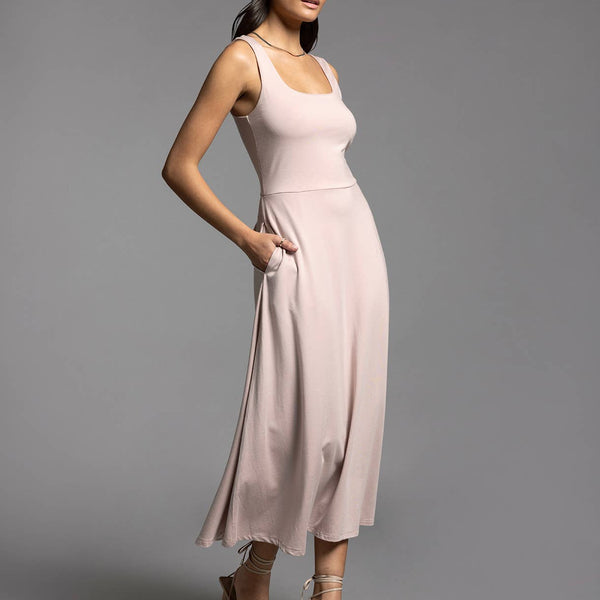 TORI DRESS-Square Neck Maxi Dress