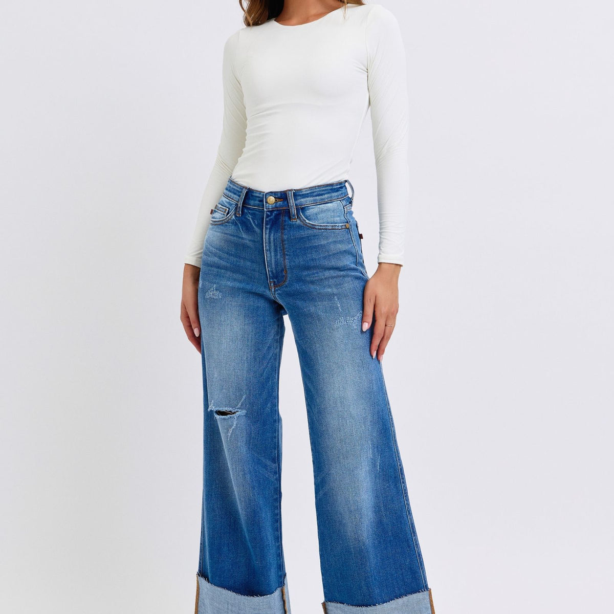 Judy Blue HW Retro Wide Leg w/ Cuff