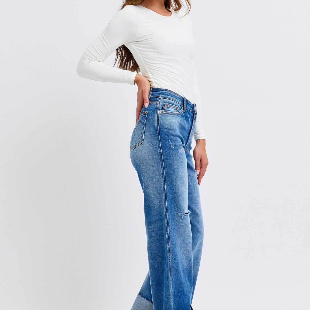 Judy Blue HW Retro Wide Leg w/ Cuff