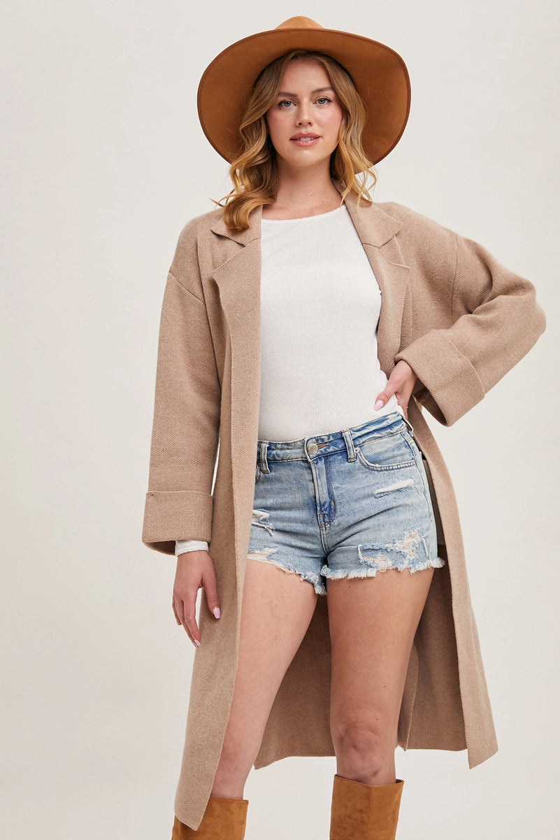 Effortless Knitted Trench Coat