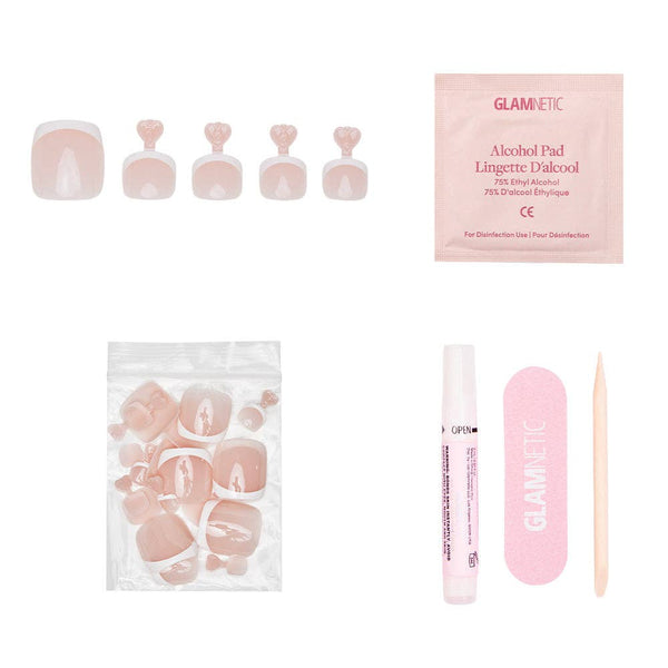 Glamnetic - Ma Damn Toenail | Toe Press-On Nails | French Tip