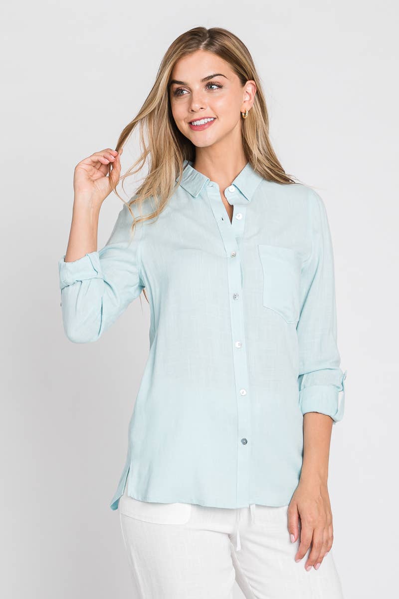 Lightweight Button Down Over Shirts