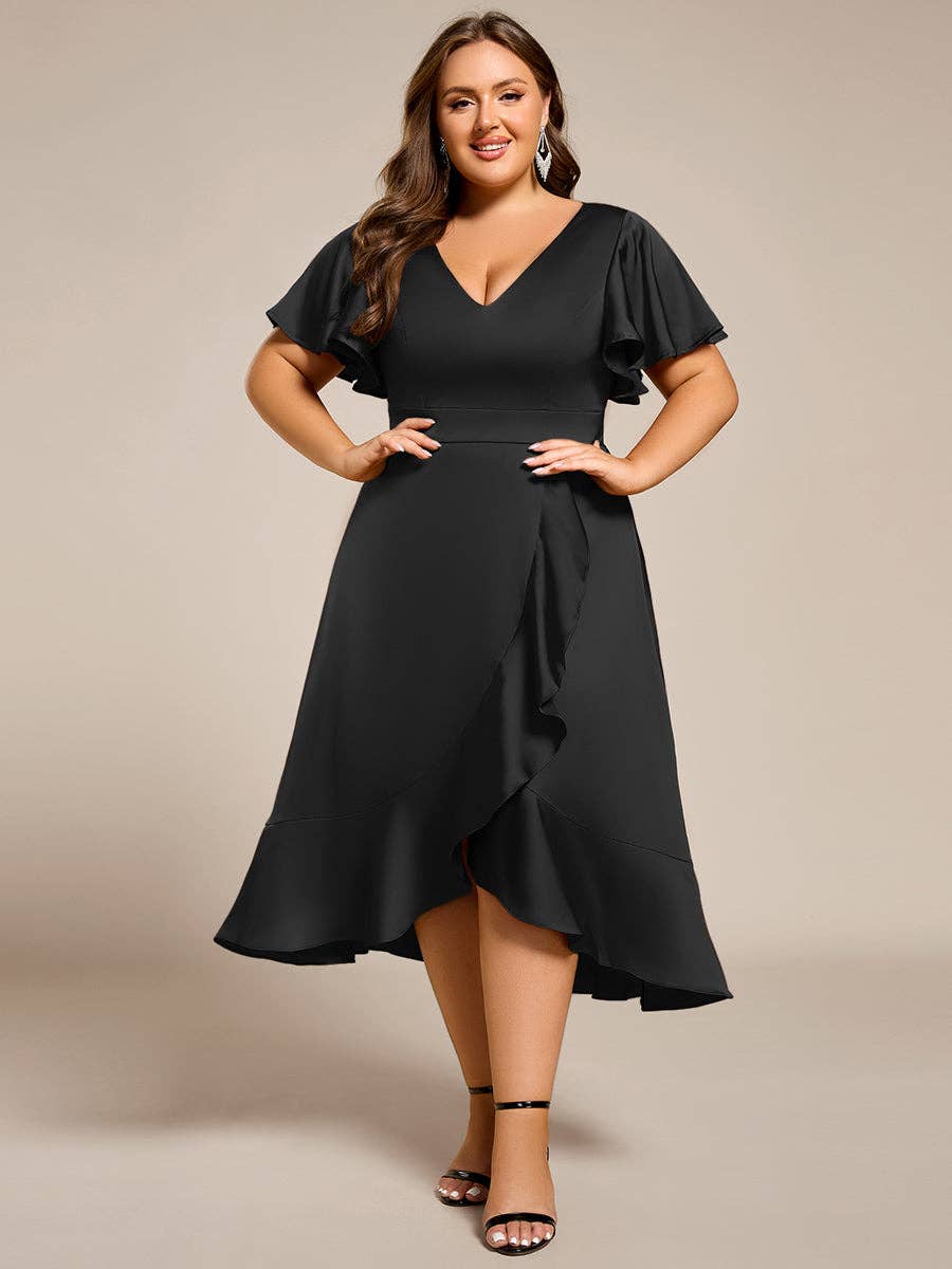Elegant Satin Midi Dress