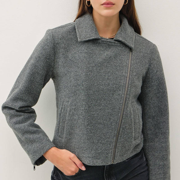 Cropped Moto Style Jacket
