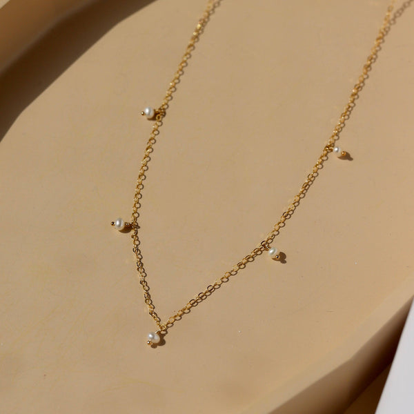 Delicate Pearl Necklace- Token Jewelry