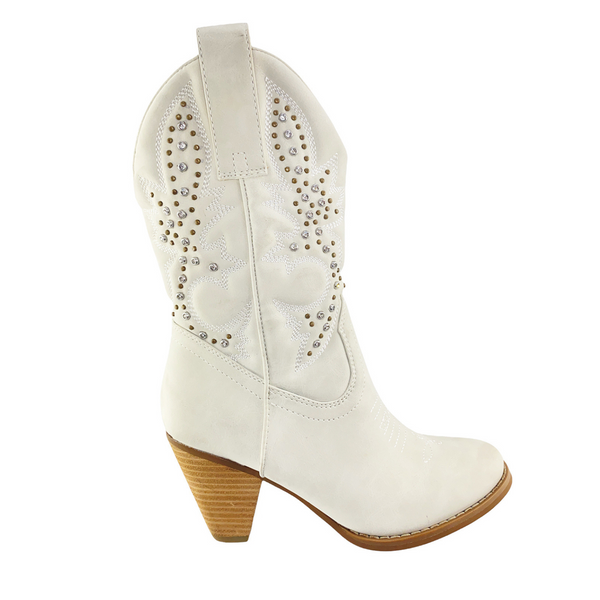 Houston Western Boots in White