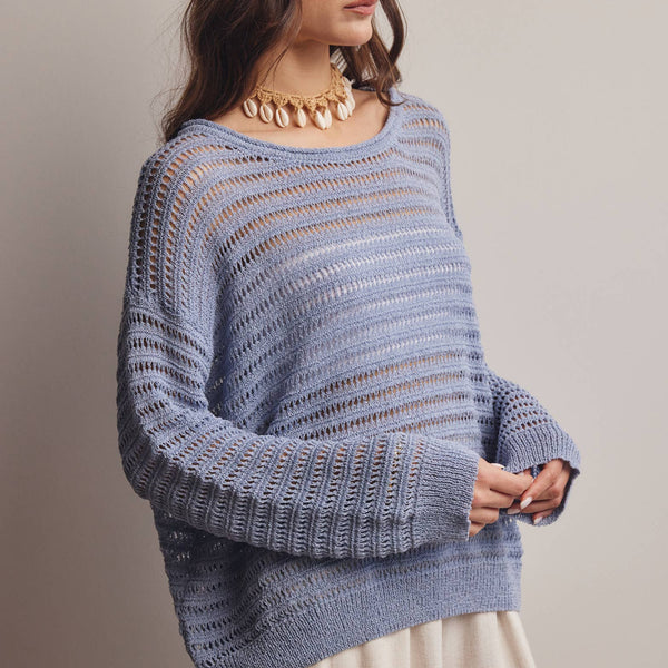 Callie Knit Stripe Sweater Top