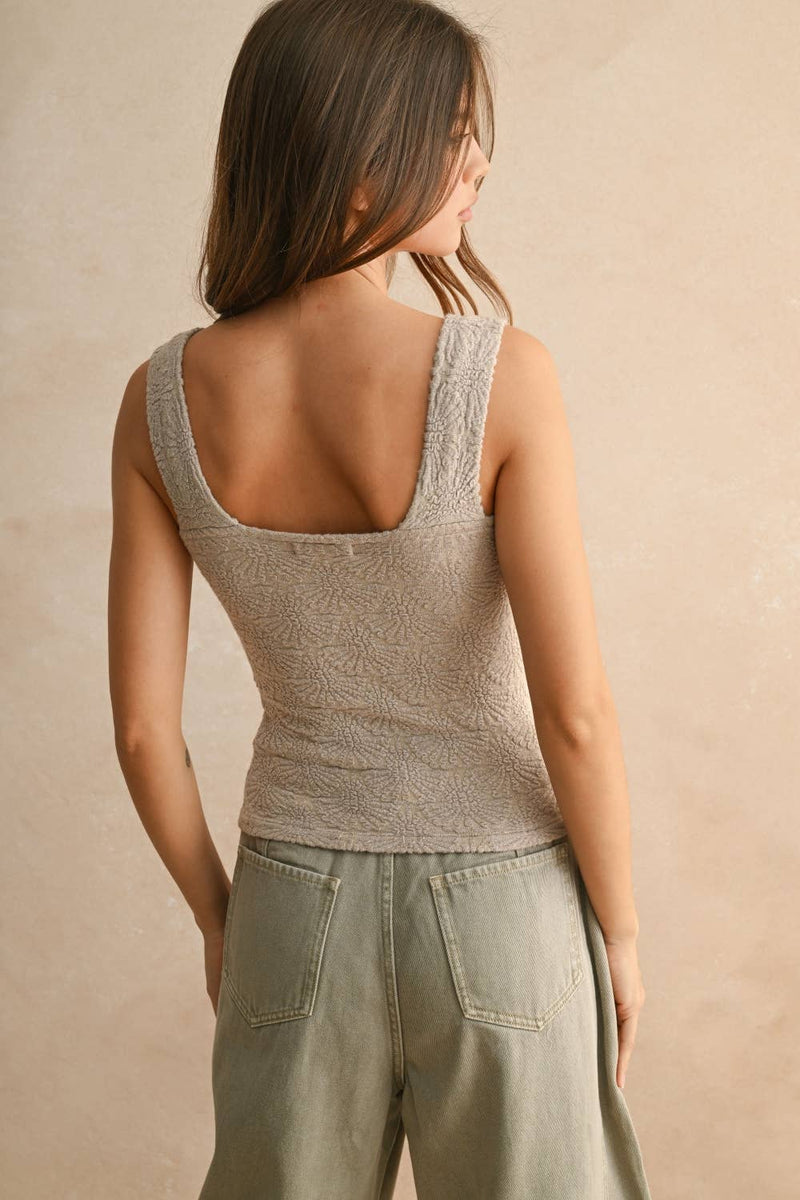 Strechy Washed Detail Knitted Top