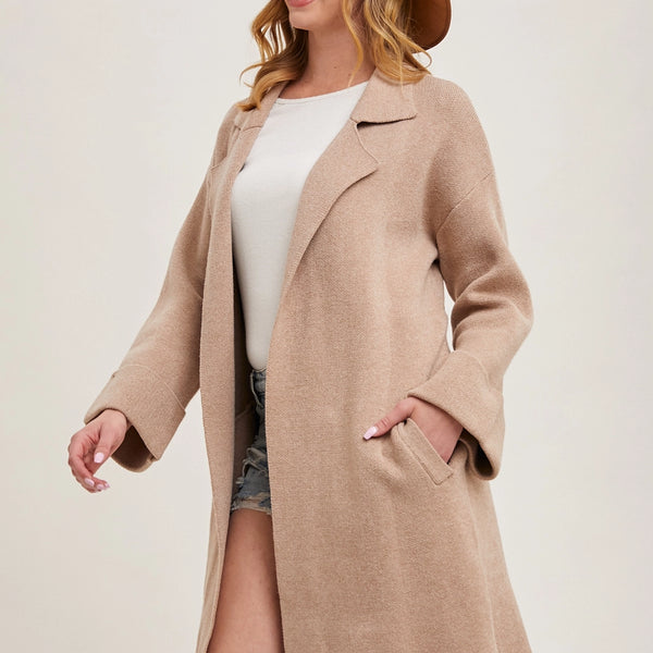 Effortless Knitted Trench Coat