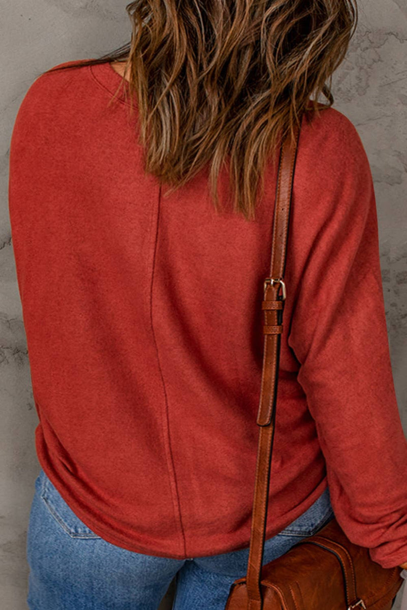 Casual Basic Solid Long Sleeve - Curvy