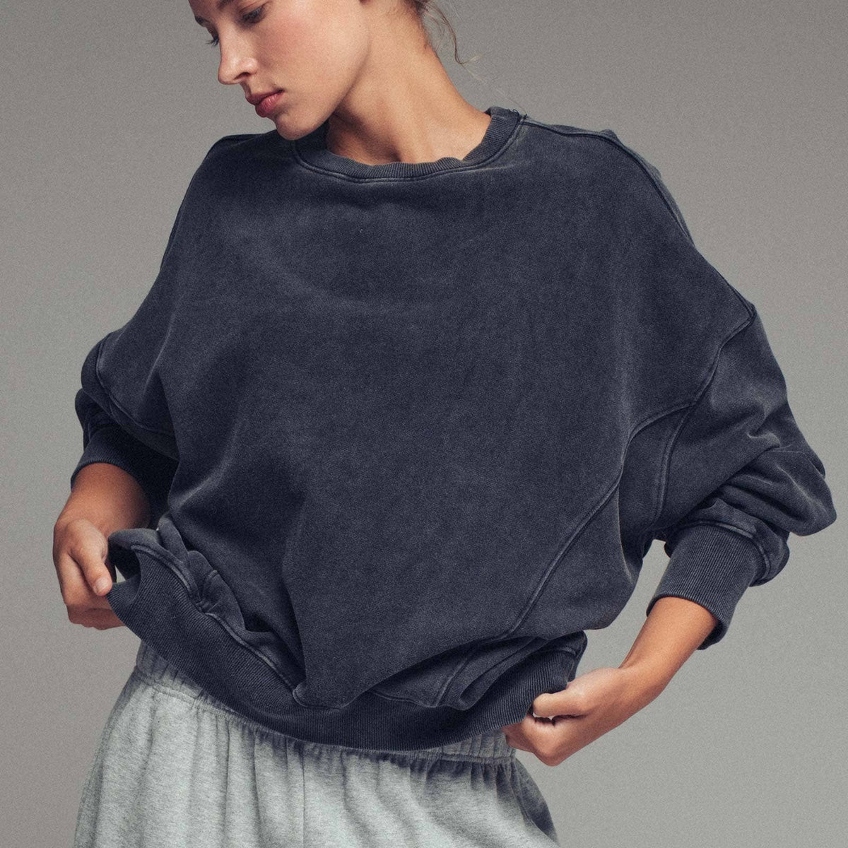 Pigment Washed Relaxed Fit Sweatshirt