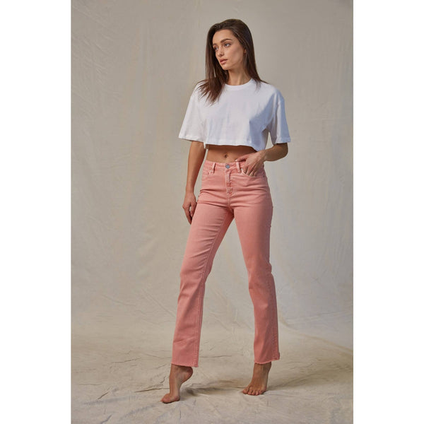 High Rise Vintage Garment Dyed Stright - Mica Denim