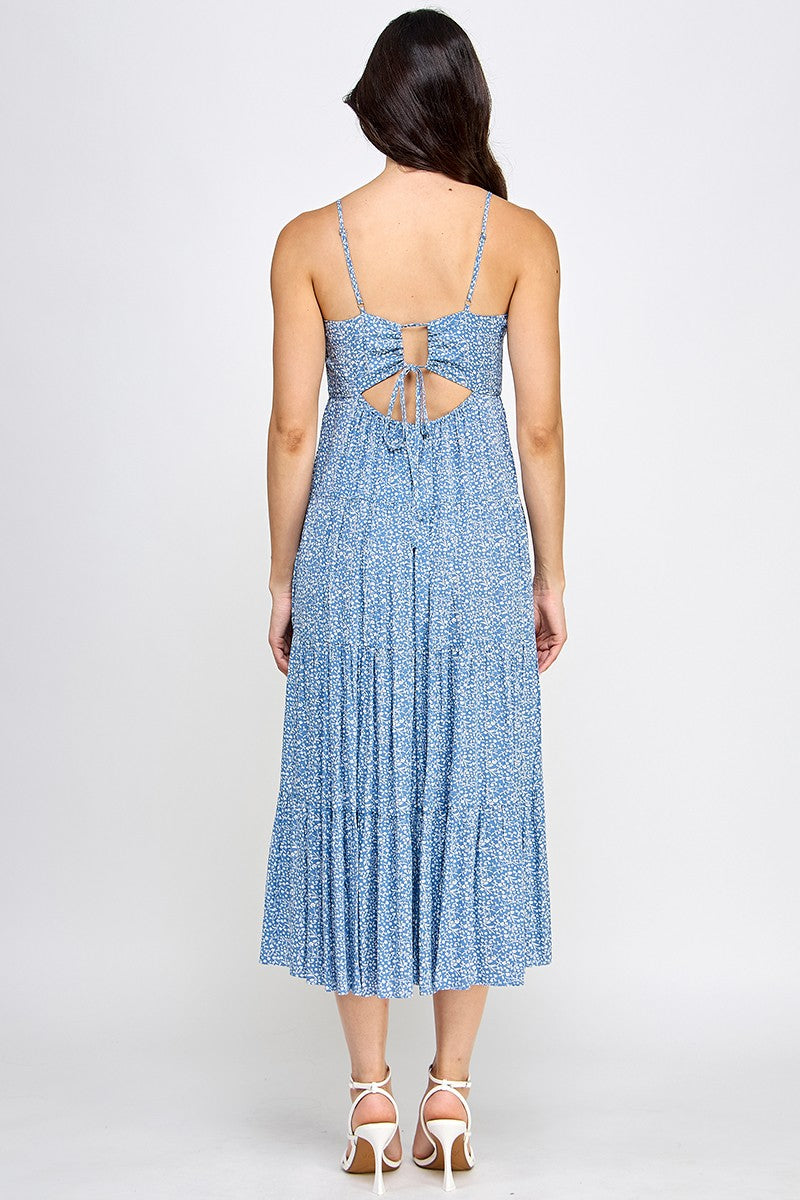 Floral Tie Back Maxi Dress