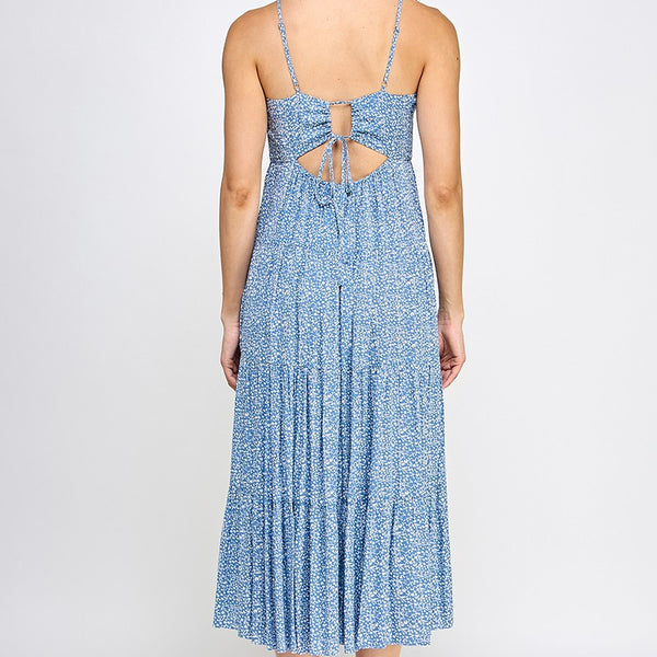 Floral Tie Back Maxi Dress