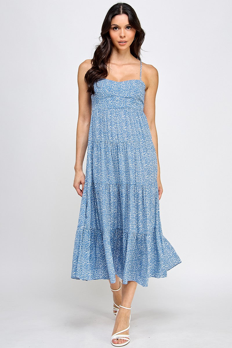 Floral Tie Back Maxi Dress