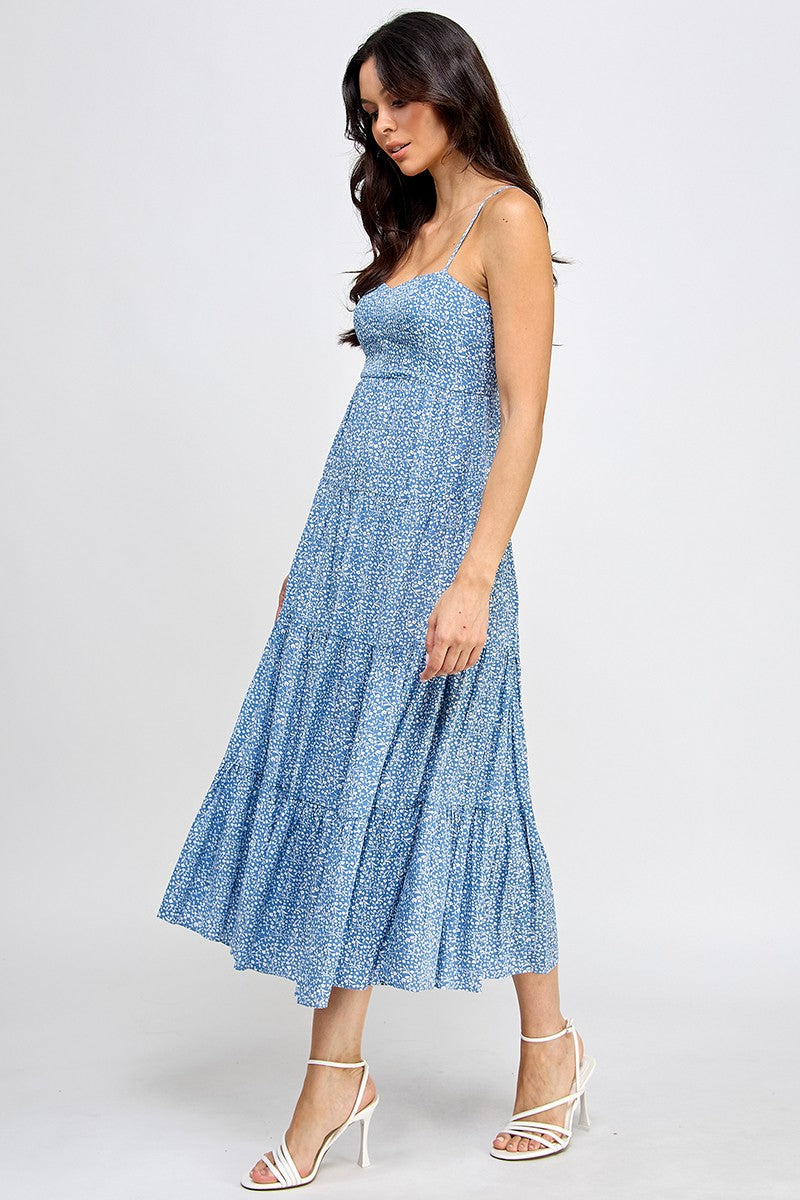 Floral Tie Back Maxi Dress