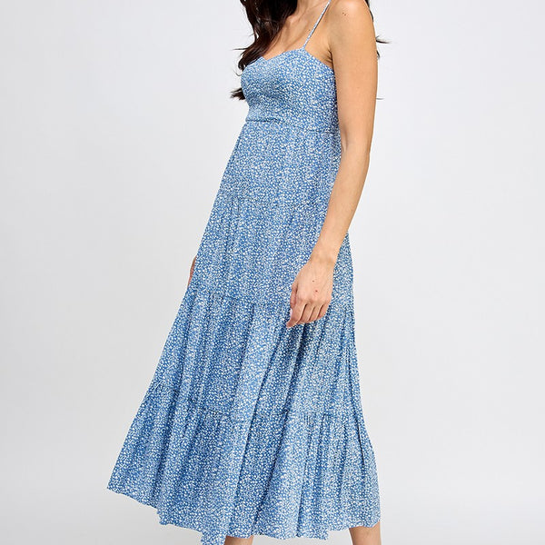 Floral Tie Back Maxi Dress