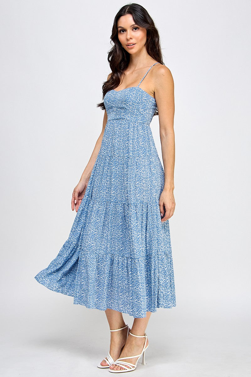 Floral Tie Back Maxi Dress