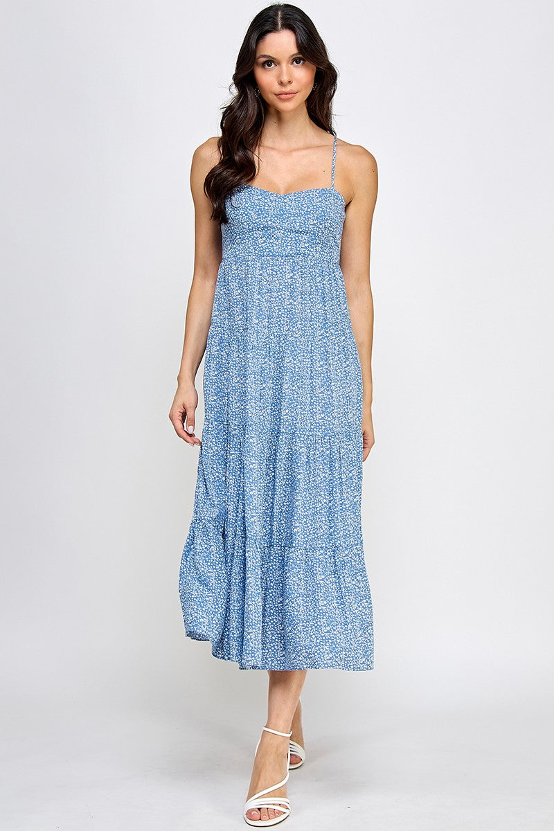 Floral Tie Back Maxi Dress