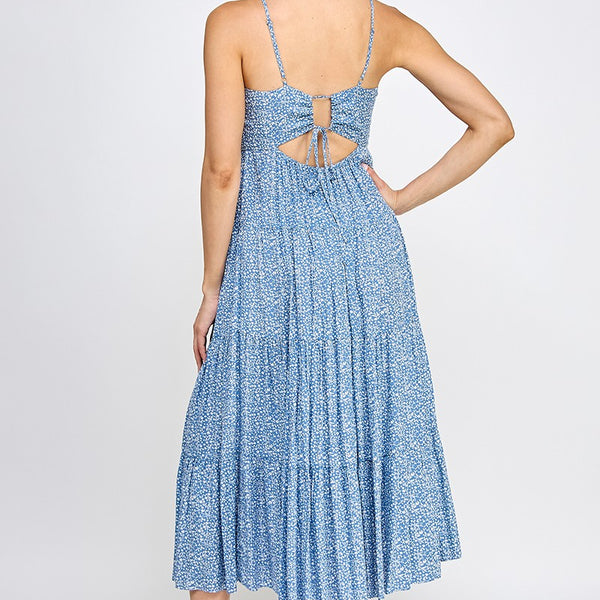 Floral Tie Back Maxi Dress