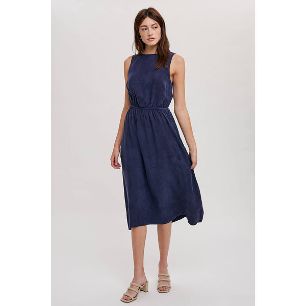 Sandwash Tie Detail Midi Dress