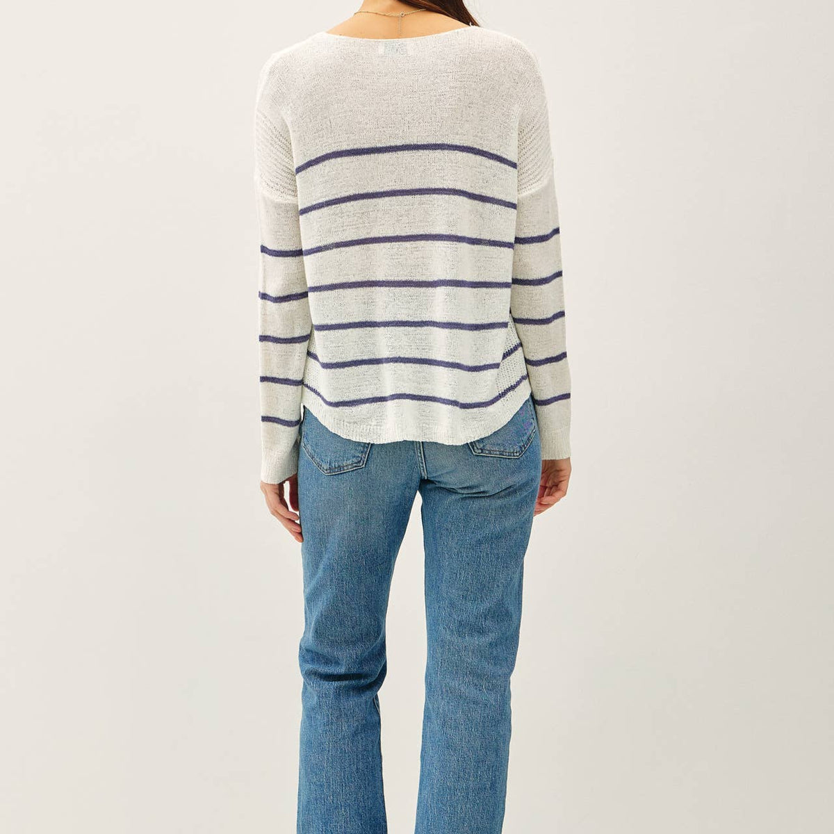 Bell Striped Lightweight Sweater