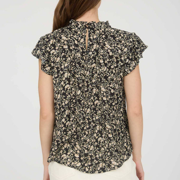 Floral Lace Ruffle Top