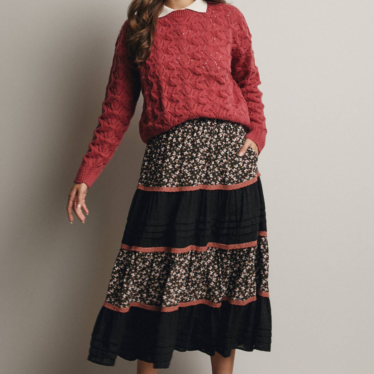 Willow Open-Knit Pointelle Sweater