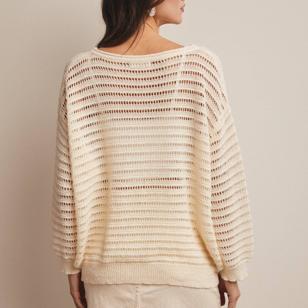 Callie Knit Stripe Sweater Top